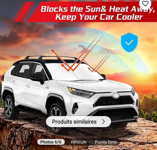Pare-Soleil de Pare-Brise pour Voiture – Protection Thermique & Anti-UV